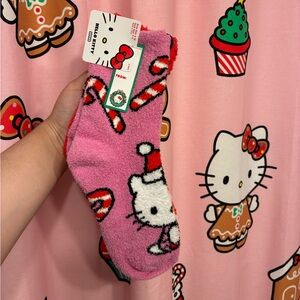 Hello Kitty Christmas fuzzy socks